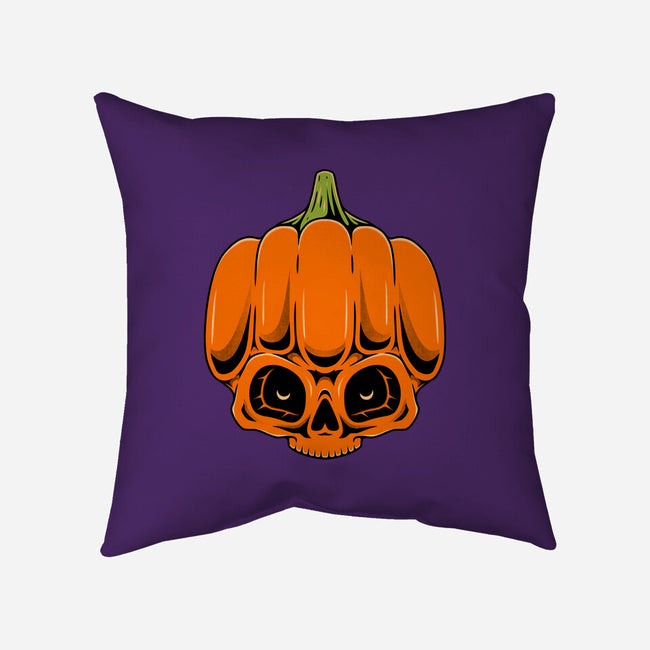 The Pumpkin Skull-None-Removable Cover w Insert-Throw Pillow-Alundrart