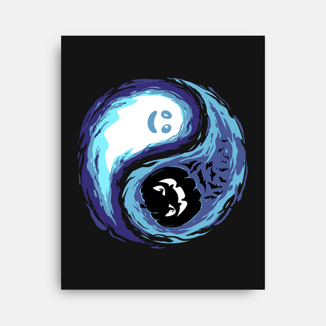 Yin Yang Halloween-None-Stretched-Canvas-IKILO