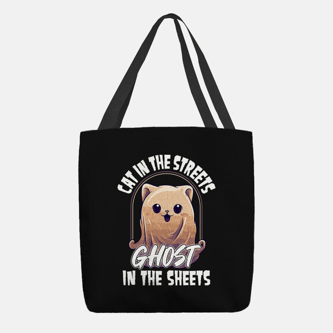 Ghost In The Sheets-None-Basic Tote-Bag-neverbluetshirts