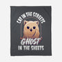 Ghost In The Sheets-None-Fleece-Blanket-neverbluetshirts