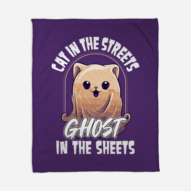 Ghost In The Sheets-None-Fleece-Blanket-neverbluetshirts