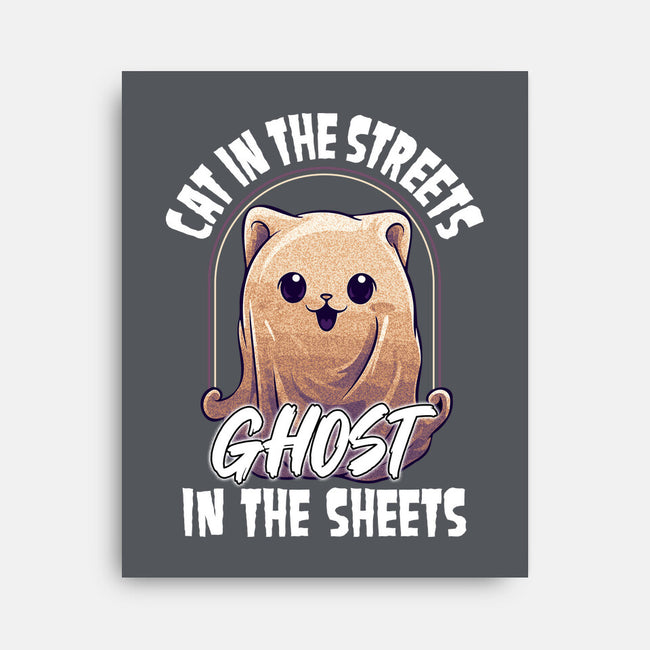Ghost In The Sheets-None-Stretched-Canvas-neverbluetshirts
