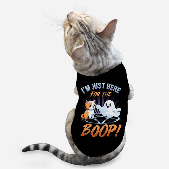 Just Here For The Boop-Cat-Basic-Pet Tank-neverbluetshirts