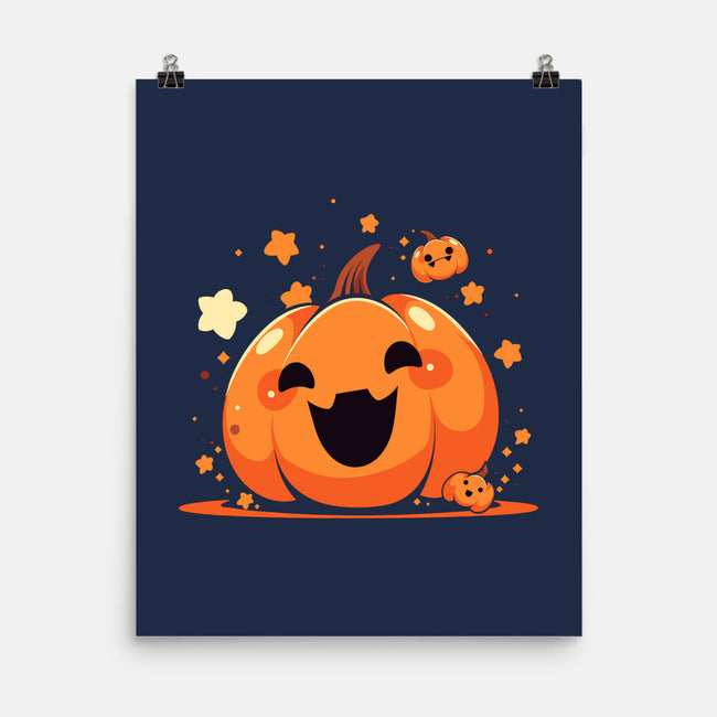 Kawaii Pumpkin Halloween-None-Matte-Poster-neverbluetshirts