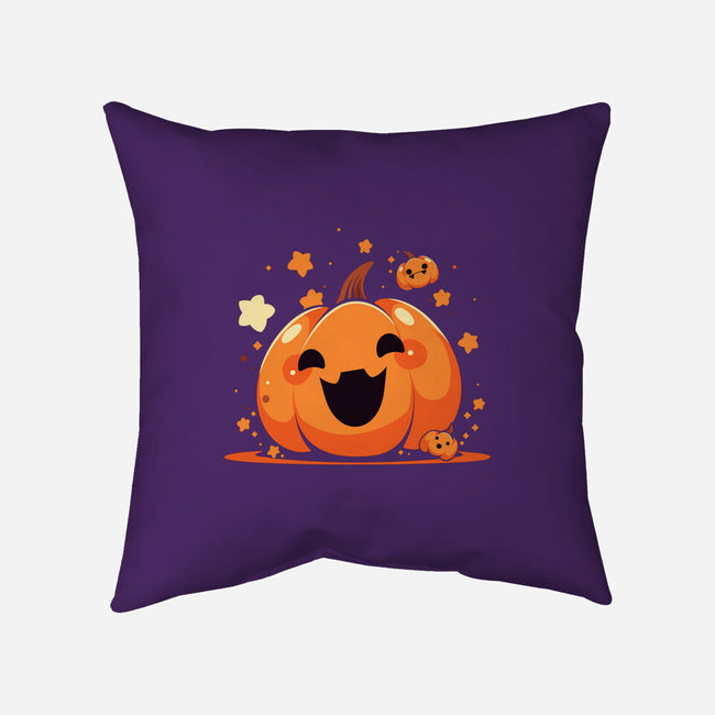 Kawaii Pumpkin Halloween-None-Removable Cover w Insert-Throw Pillow-neverbluetshirts