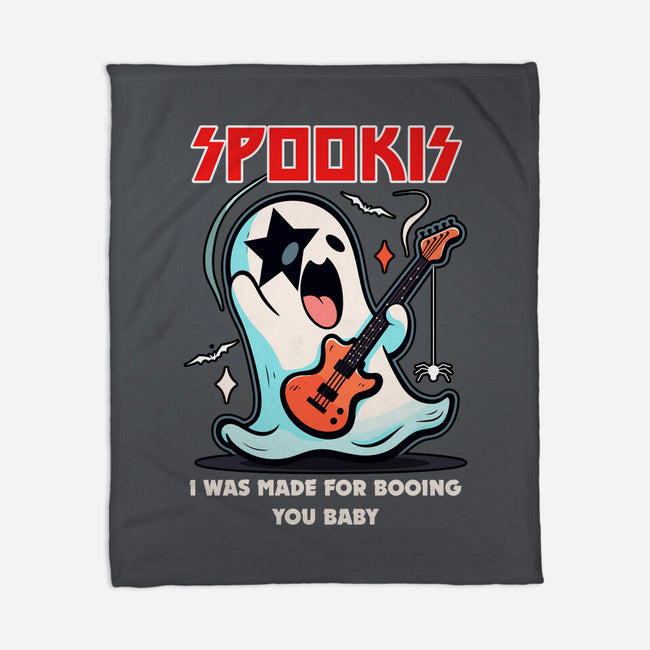 Spookis Ghost Rock And Roll-None-Fleece-Blanket-neverbluetshirts