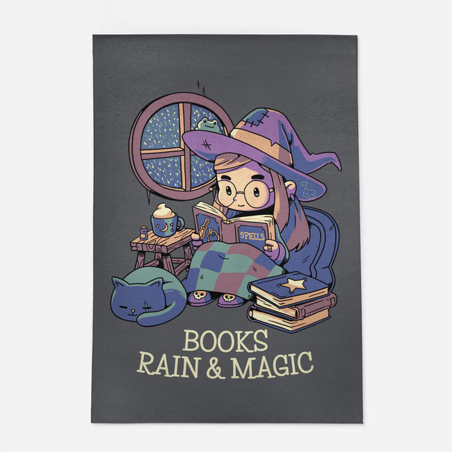 Books Rain And Magic-None-Indoor-Rug-Geekydog