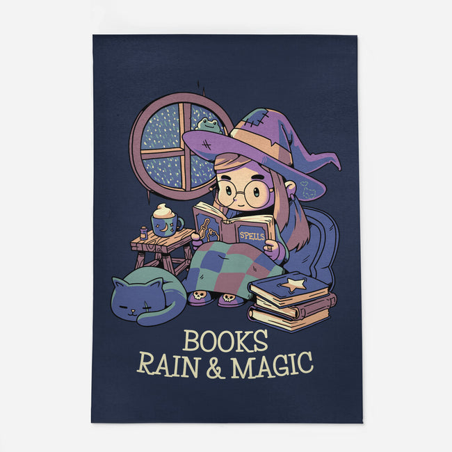 Books Rain And Magic-None-Indoor-Rug-Geekydog