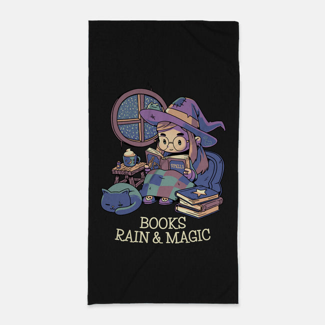 Books Rain And Magic-None-Beach-Towel-Geekydog