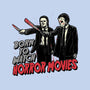 Horror Duo-Womens-Fitted-Tee-momma_gorilla
