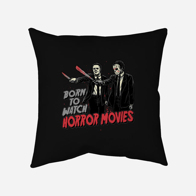 Horror Duo-None-Removable Cover-Throw Pillow-momma_gorilla