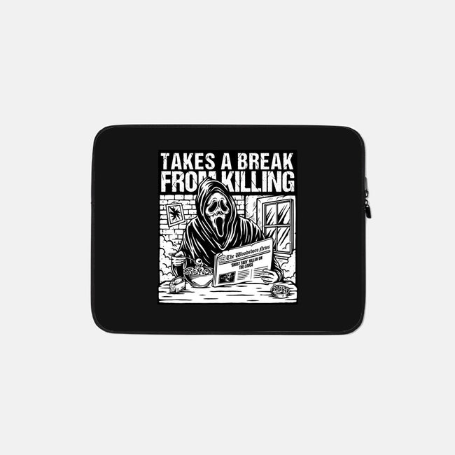 Takes A Break From Killing-None-Zippered-Laptop Sleeve-Slikfreakdesign