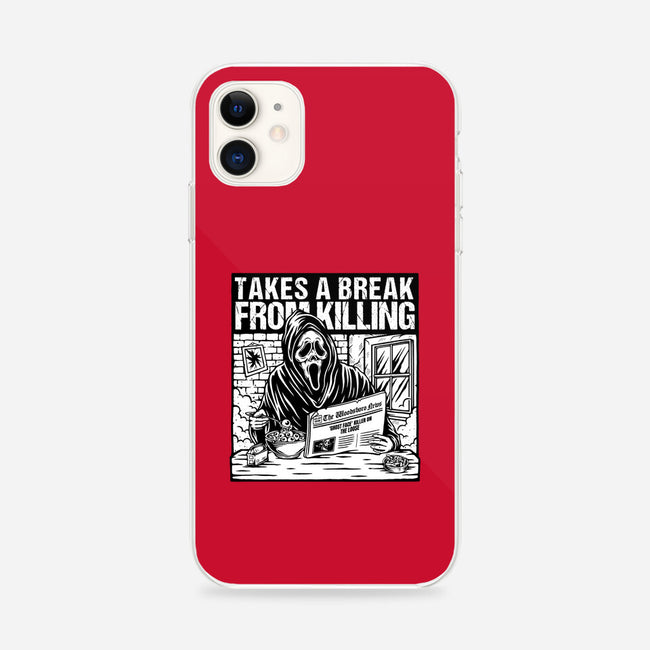 Takes A Break From Killing-iPhone-Snap-Phone Case-Slikfreakdesign