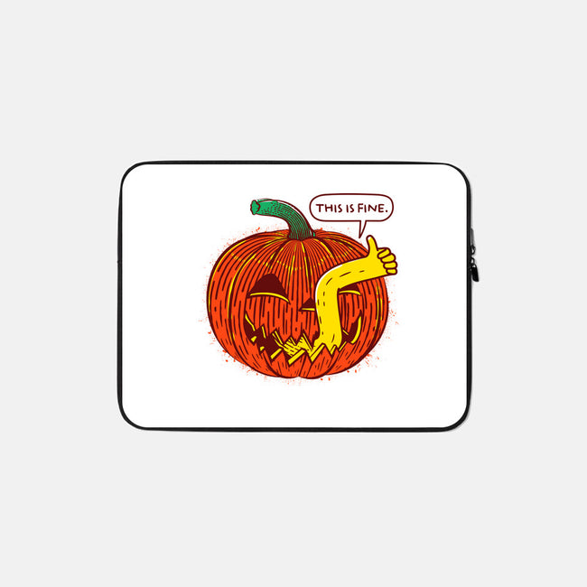 I'm Fine Pumpkin-None-Zippered-Laptop Sleeve-rocketman_art