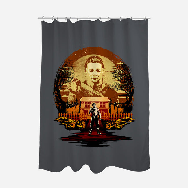 Attack Of Michael Myers-None-Polyester-Shower Curtain-hypertwenty