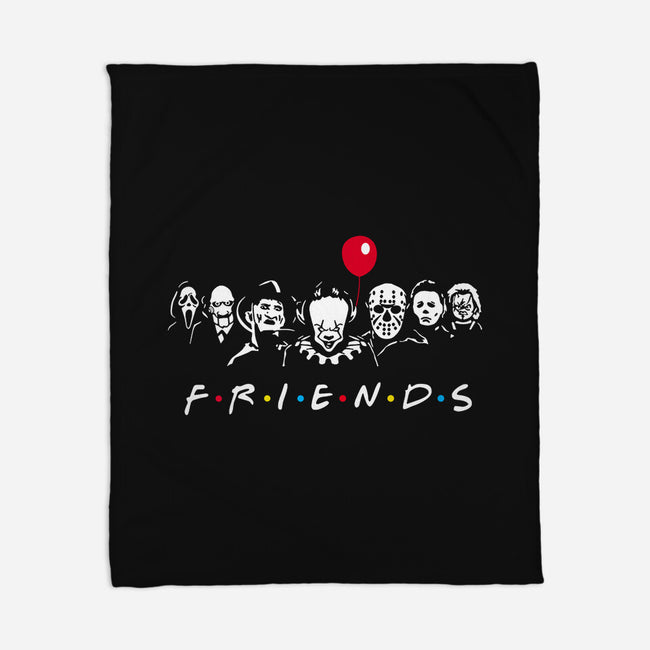 Horror Friends-None-Fleece-Blanket-MaxoArt
