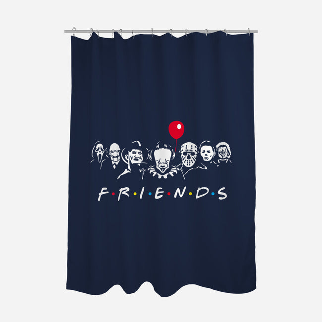 Horror Friends-None-Polyester-Shower Curtain-MaxoArt