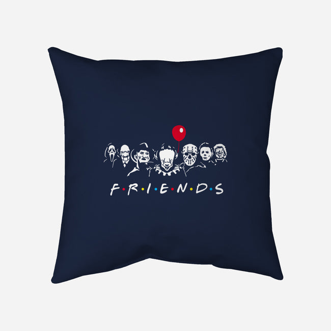 Horror Friends-None-Removable Cover-Throw Pillow-MaxoArt