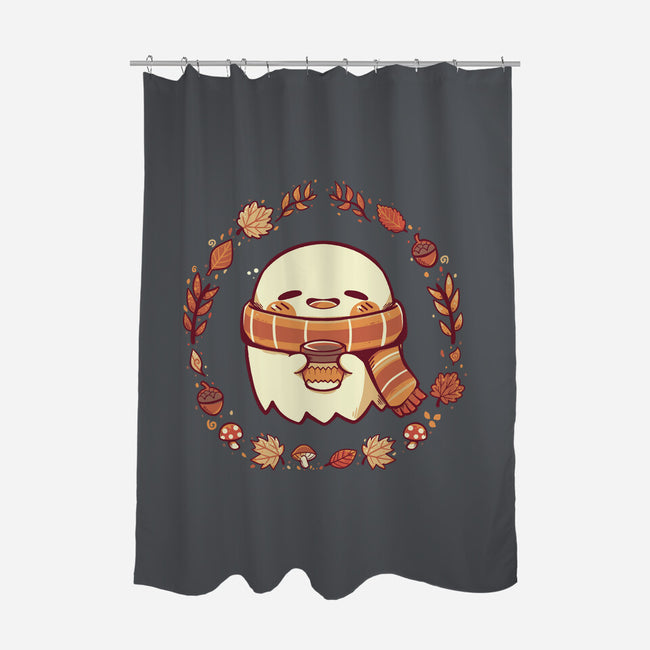 Ghostly Fall Vibes-None-Polyester-Shower Curtain-TechraNova
