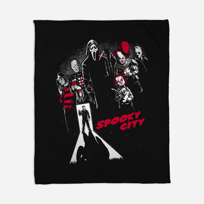 Spooky City-None-Fleece-Blanket-Studio Mootant