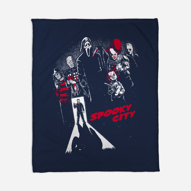 Spooky City-None-Fleece-Blanket-Studio Mootant