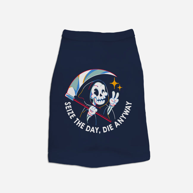 Seize The Day Die Anyway-Cat-Basic-Pet Tank-tobefonseca