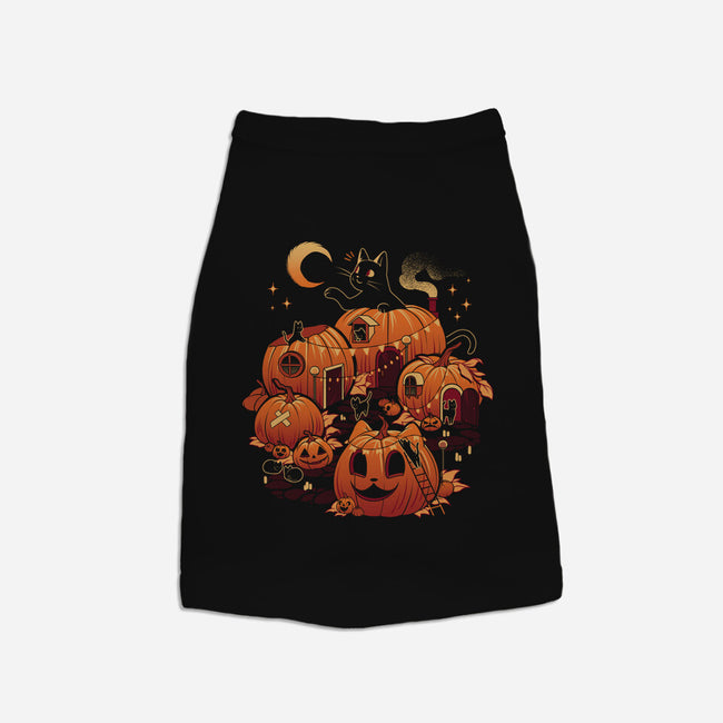 Pumpkin House Halloween-Cat-Basic-Pet Tank-tobefonseca