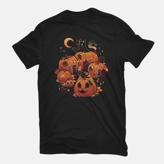 Pumpkin House Halloween-Womens-Fitted-Tee-tobefonseca
