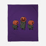 Halloween Pumpkin Kittens-None-Fleece-Blanket-tobefonseca