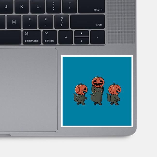 Halloween Pumpkin Kittens-None-Glossy-Sticker-tobefonseca