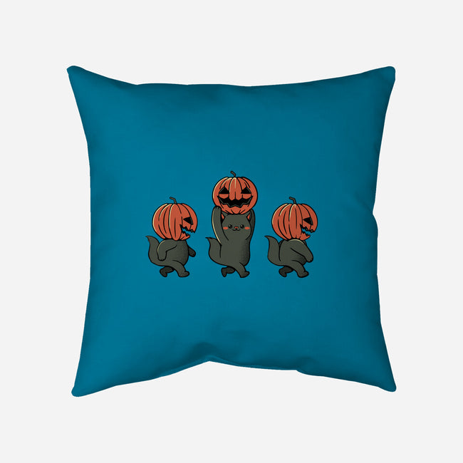 Halloween Pumpkin Kittens-None-Non-Removable Cover w Insert-Throw Pillow-tobefonseca