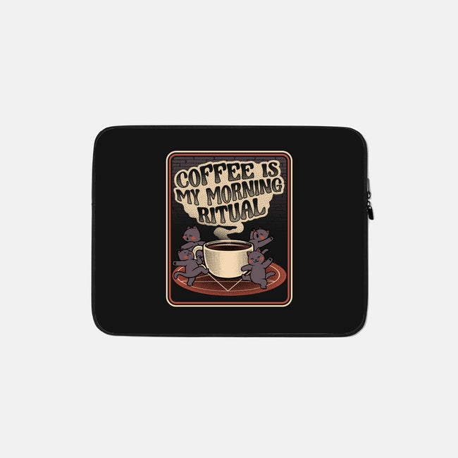 Coffee Morning Ritual Cats-None-Zippered-Laptop Sleeve-tobefonseca