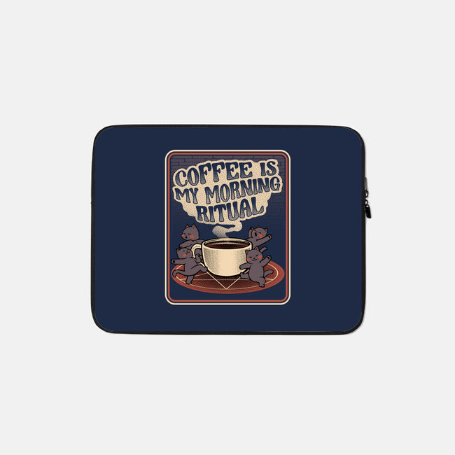 Coffee Morning Ritual Cats-None-Zippered-Laptop Sleeve-tobefonseca