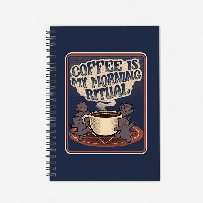 Coffee Morning Ritual Cats-None-Dot Grid-Notebook-tobefonseca