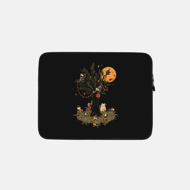 Black Cats Tree-None-Zippered-Laptop Sleeve-tobefonseca
