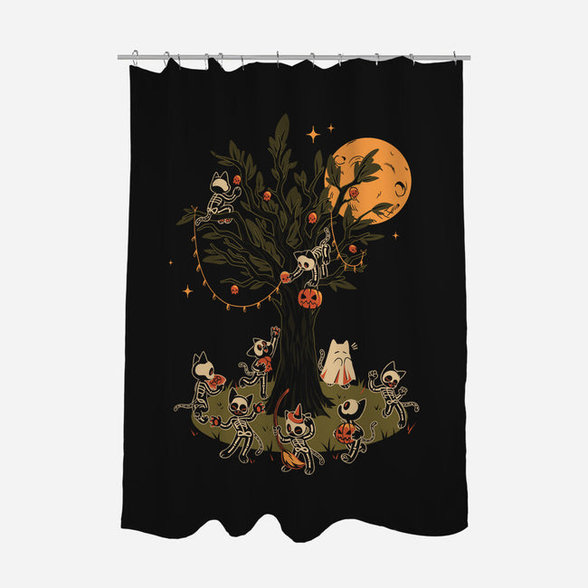 Black Cats Tree-None-Polyester-Shower Curtain-tobefonseca