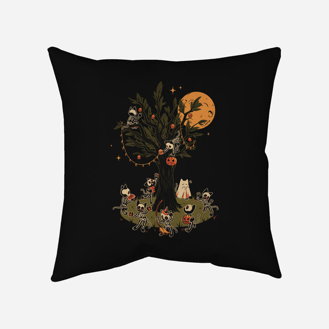Black Cats Tree-None-Removable Cover w Insert-Throw Pillow-tobefonseca