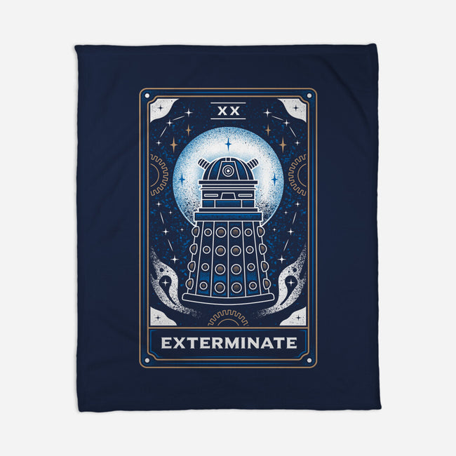 Exterminate Tarot Card-None-Fleece-Blanket-Logozaste