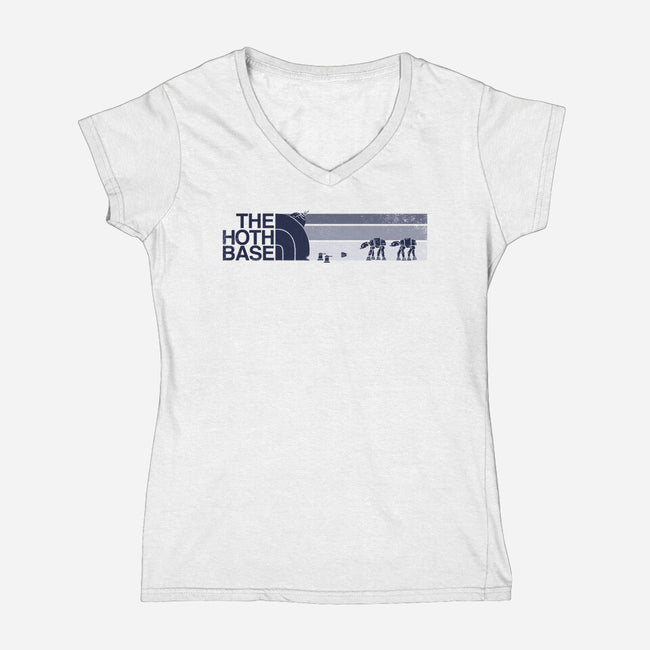 The Hoth Base-Womens-V-Neck-Tee-kg07