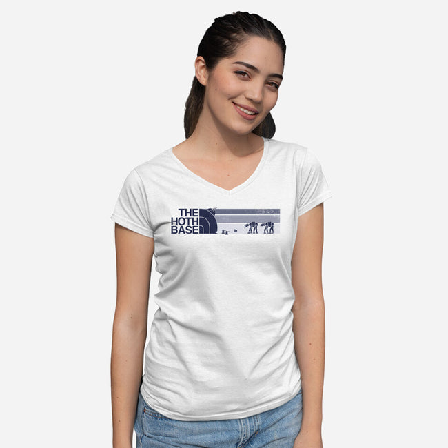 The Hoth Base-Womens-V-Neck-Tee-kg07