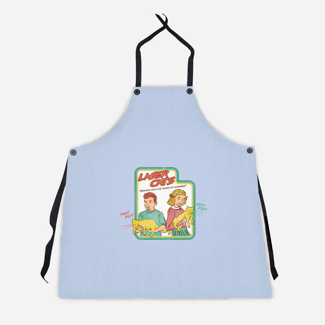 Laser Cats Destroy-Unisex-Kitchen-Apron-hbdesign