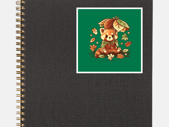 Red Panda Leaf Umbrella