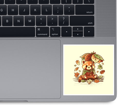 Red Panda Leaf Umbrella