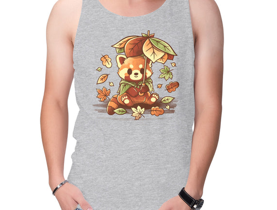 Red Panda Leaf Umbrella