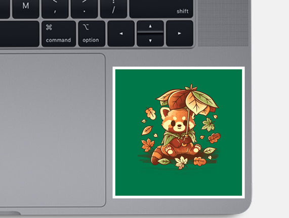 Red Panda Leaf Umbrella
