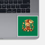 Red Panda Leaf Umbrella-None-Glossy-Sticker-NemiMakeit