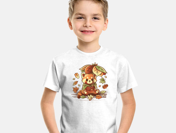 Red Panda Leaf Umbrella