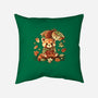 Red Panda Leaf Umbrella-None-Removable Cover w Insert-Throw Pillow-NemiMakeit