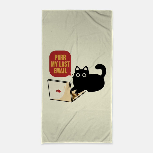 Purr My Last Email-None-Beach-Towel-tobefonseca