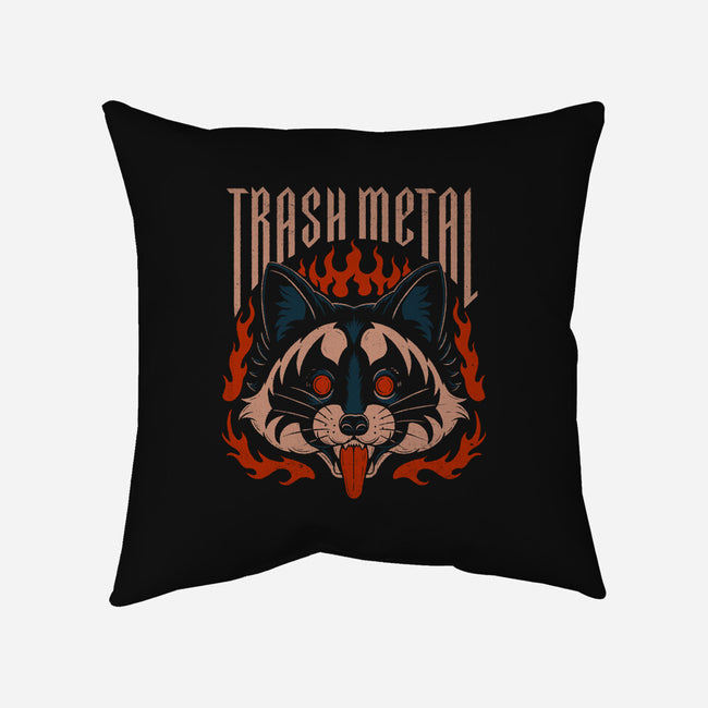 Trash Metal Raccoon-None-Removable Cover w Insert-Throw Pillow-Thiago Correa